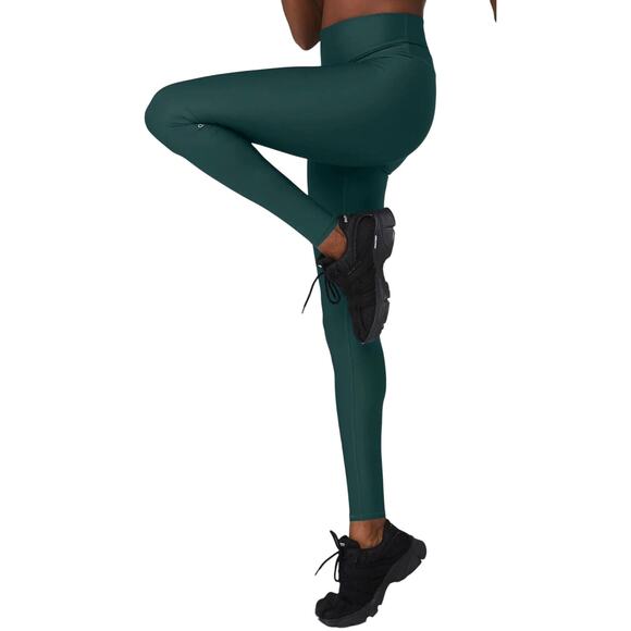 Alo Yoga Midnight Green High Wide Waist Leggings with Breathable Wicking XS - Picture 1 of 12